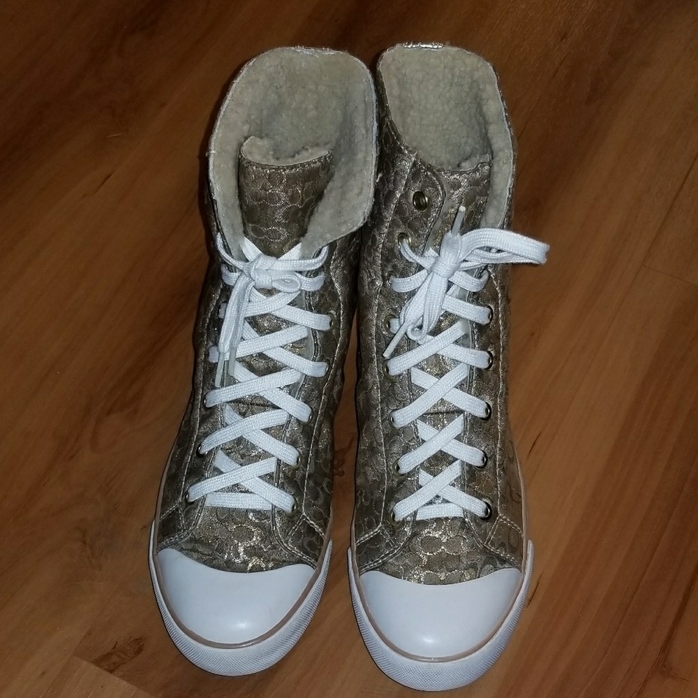 COPY - Coach Nikole Gold Signature Sneakers